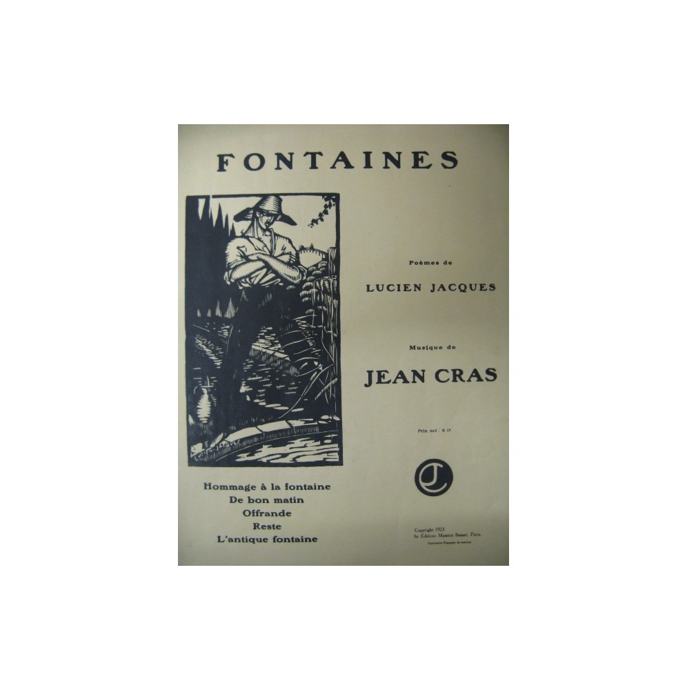 CRAS Jean Fontaines Chant Piano 1923