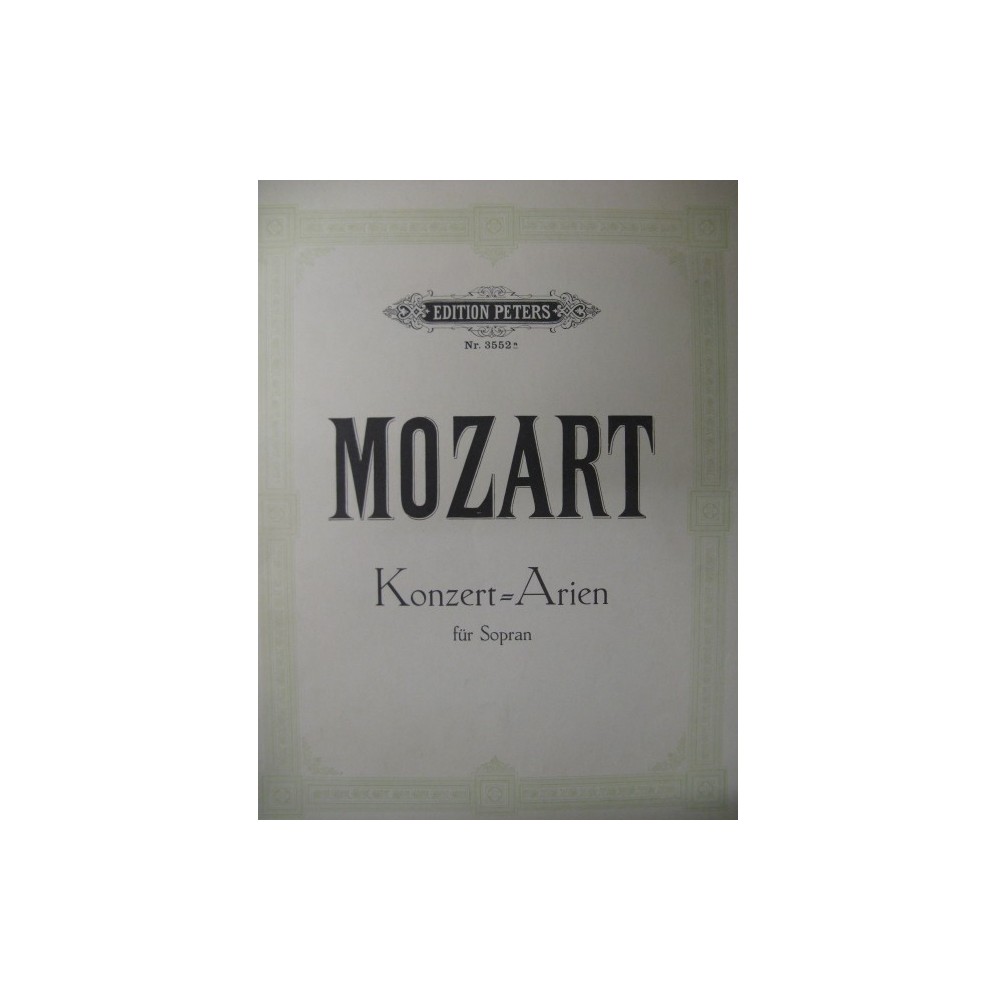 MOZART W. A. Konzert Arien Chant Piano
