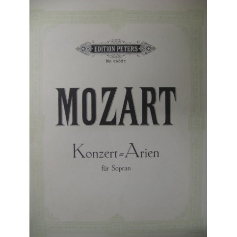 MOZART W. A. Konzert Arien Chant Piano