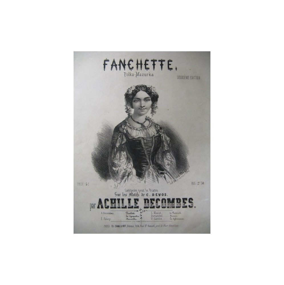 DECOMBES Achille Fanchette Piano ca1860