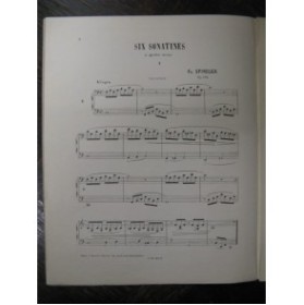 SPINDLER Fritz 3 Sonatines Piano 4 mains ca1880
