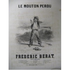 BÉRAT Frédéric Le Mouton perdu Chant Piano ca1830