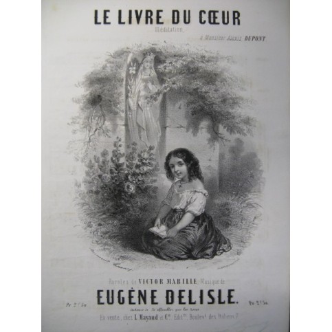DELISLE Eugène Le Livre du Coeur Chant Piano ca1850