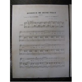 VIMEUX Joseph Bonheur de Jeune fille Chant Piano ca1840
