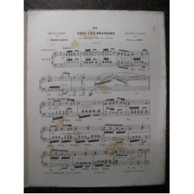 MENDELSSOHN Sous les Branches Piano ca1880