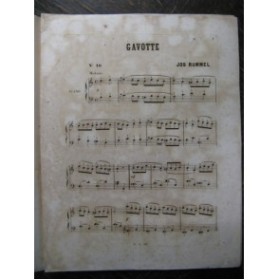 RUMMEL J. Gavotte Piano 1879