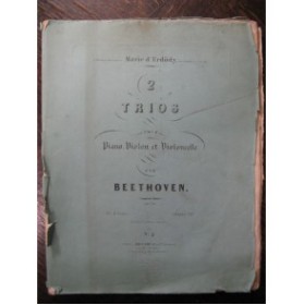 BEETHOVEN 2e Trio op70 Piano Violon Violoncelle ca1850