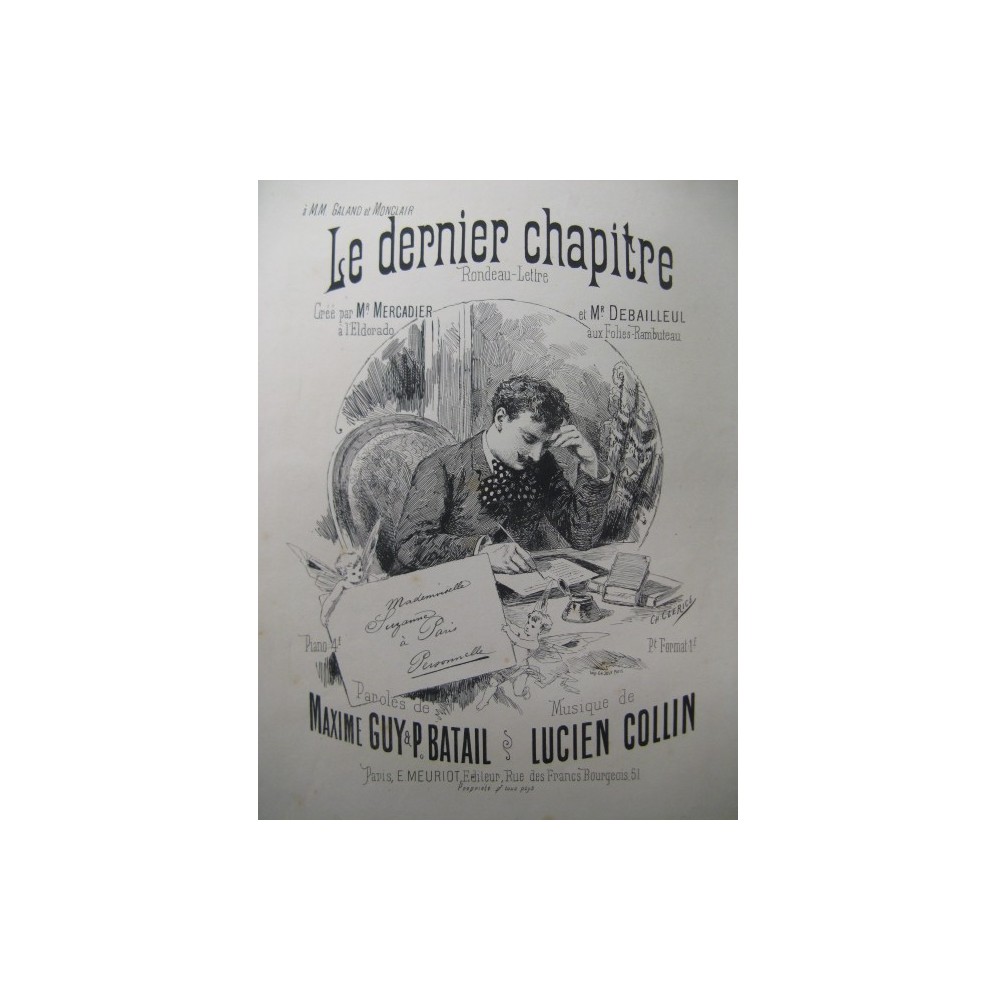 COLLIN Lucien Le Dernier Chapitre Chant Piano XIXe
