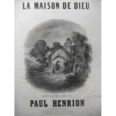 HENRION Paul La Maison de Dieu Chant Piano ca1850