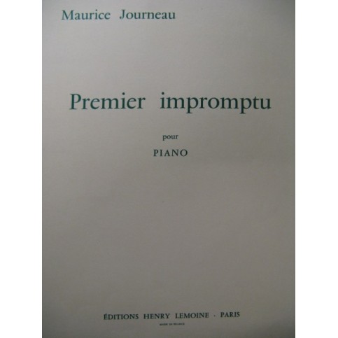 JOURNEAU Maurice Premier Impromptu Piano