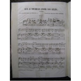 HENRION Paul Que je voudais Chant Piano 1856