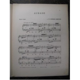 GENNARO-CHRETIEN H. Aubade Piano XIXe