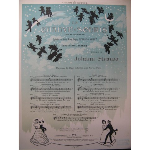 STRAUSS Johann La Chauve Souris No 6 Chant Piano 1905