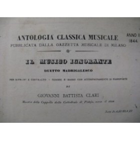 CLARI G. B. Il Musico Ignorante Chant Piano 1844