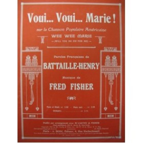 FISHER Fred Voui Voui Marie Chant Piano 1918