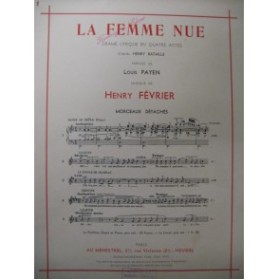 FÉVRIER Henry La Femme Nue Piano 1932