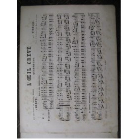 STRAUSS L'Oeil crevé Piano ca1860