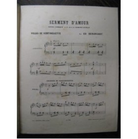 DERANSART Edouard Serment d'Amour Piano 1888