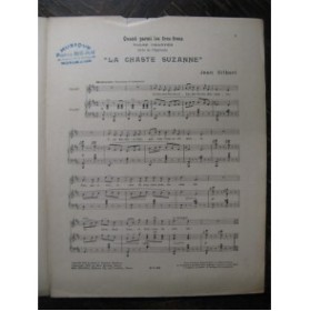 GILBERT Jean La Chaste Suzanne No 1 Chant Piano 1913