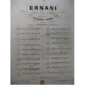 VERDI G. Ernani No 11 Chant Piano XIXe