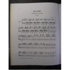 GANZ W. Qui Vive Piano à 4 mains 1867
