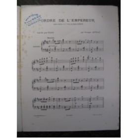 AUVRAY Georges Ordre de l'Empereur Clérice Piano 1902