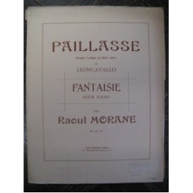 MORANE Raoul Paillasse Fantaisie Piano 1928