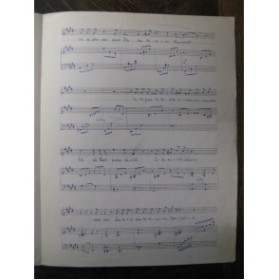 MOUGNEAU Roger Puisque de ton Sommeil Manuscrit Chant Piano