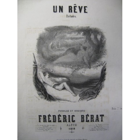 BÉRAT Frédéric Un Rêve Piano Chant 1849