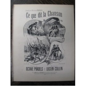 COLLIN Lucien Ce que dit la Chanson Chant Piano 1886