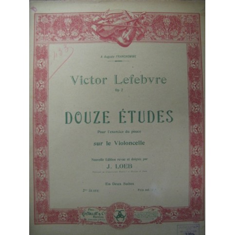 LEFEBVRE Victor 12 Etudes 2ème Suite Violoncelle