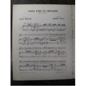 PETIT Albert Noble Dame & Chevalier Chant Piano XIXe