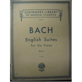BACH J. S. English Suites Vol II Piano