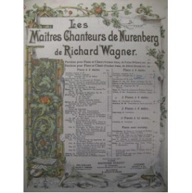WAGNER Richard Les Maitres Chanteurs Piano 4 mains 1873