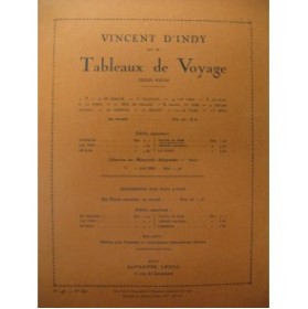 D'INDY Vincent Halte au soir Piano 1921