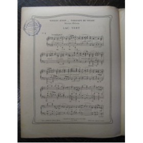 D'INDY Vincent Lac Vert Piano 1921
