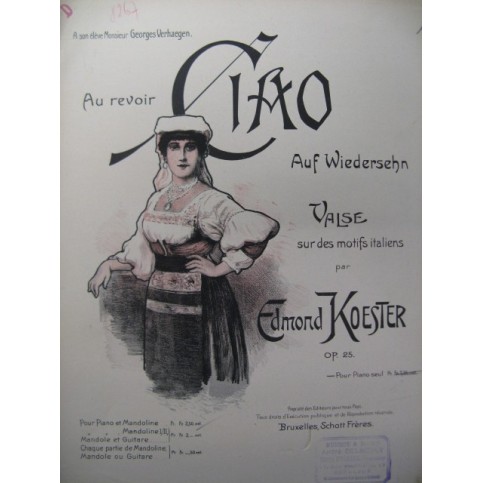 KOESTER Edmond Ciao Piano ca1900