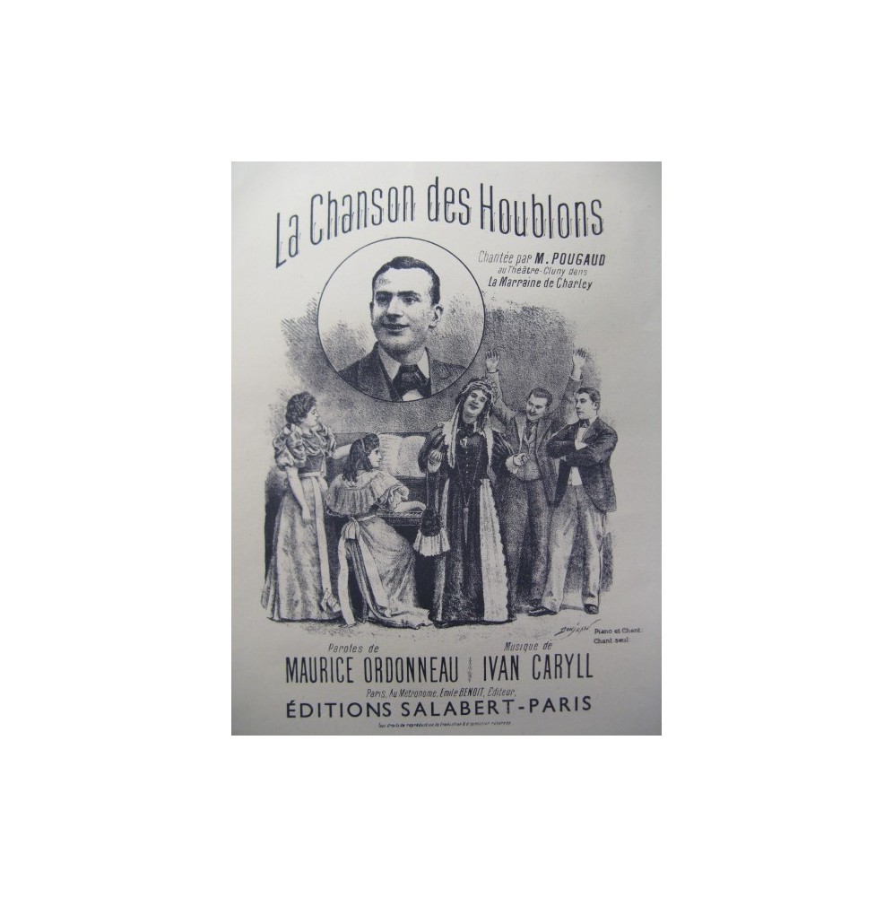 CARYLL Ivan La Chanson des Houblons Chant Piano XIXe