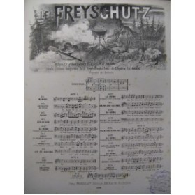 WEBER LE Freyschutz No 5 Ronde de Gaspard Chant Piano 1876