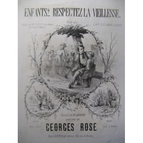 ROSE Georges Respectez la Vieillesse Chant Piano XIXe