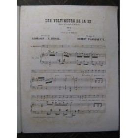 PLANQUETTE Robert Les Voltigeurs No 8 Chant Piano ca1880