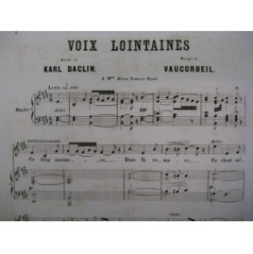 VAUCORBEIL Voix Lointaines Chant Piano 1869