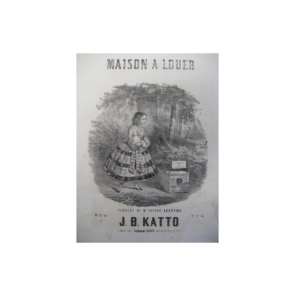 KATTO J. B. Maison à Louer Piano Chant 1858