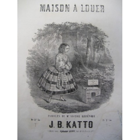 KATTO J. B. Maison à Louer Piano Chant 1858