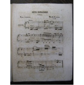 CROISEZ Alexandre Fête Espagnole Piano ca1860
