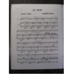 THOMAS Ambroise Le Soir Chant Piano 1869