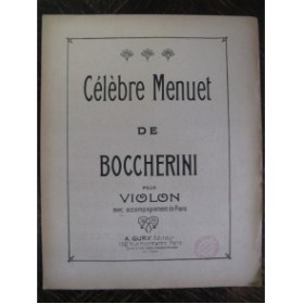 BOCCHERINI Luigi Menuet Violon Piano