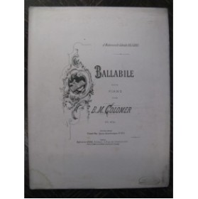 COLOMER B. M. Ballabile Piano 1884
