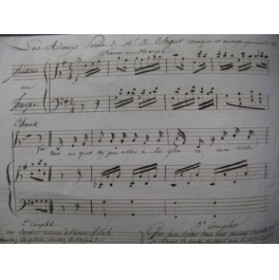 DE SÉGUR Les Adieux Chant Piano Harpe XIXe
