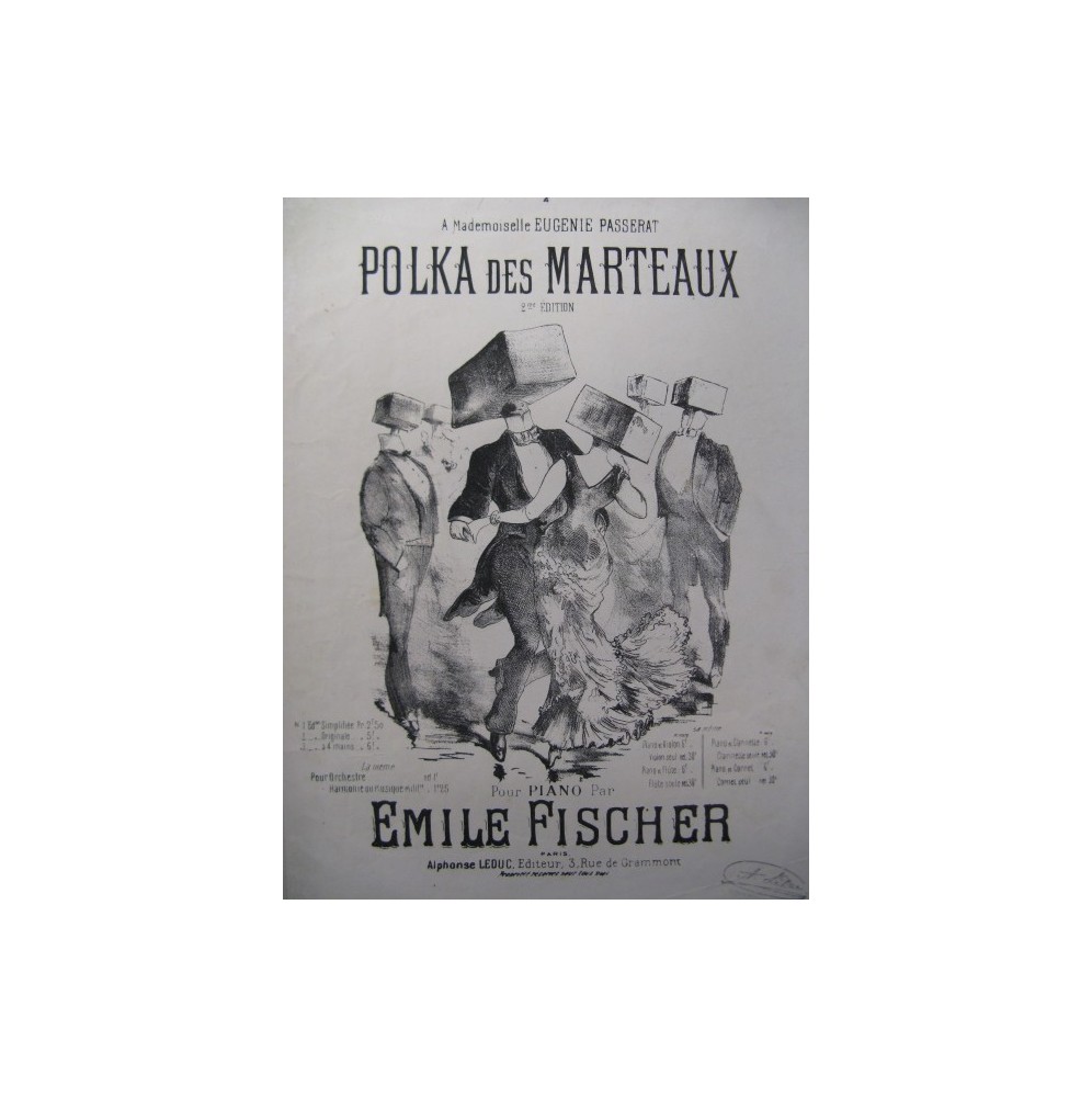 FISCHER Emile Polka des Marteaux Piano XIXe